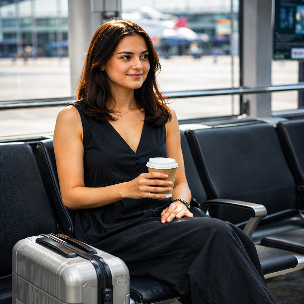 Amazing Black Flow Jumpsuit worn by a model. Buy the best clothes from Thirtieth .in