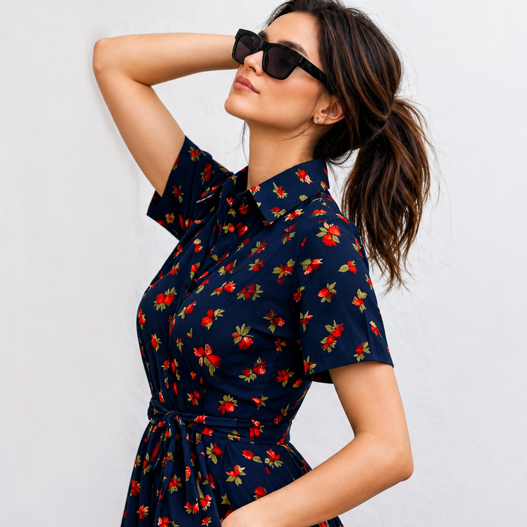 Amazing Cherry Lane Mini Dress worn by a model. Buy the best clothes from Thirtieth .in