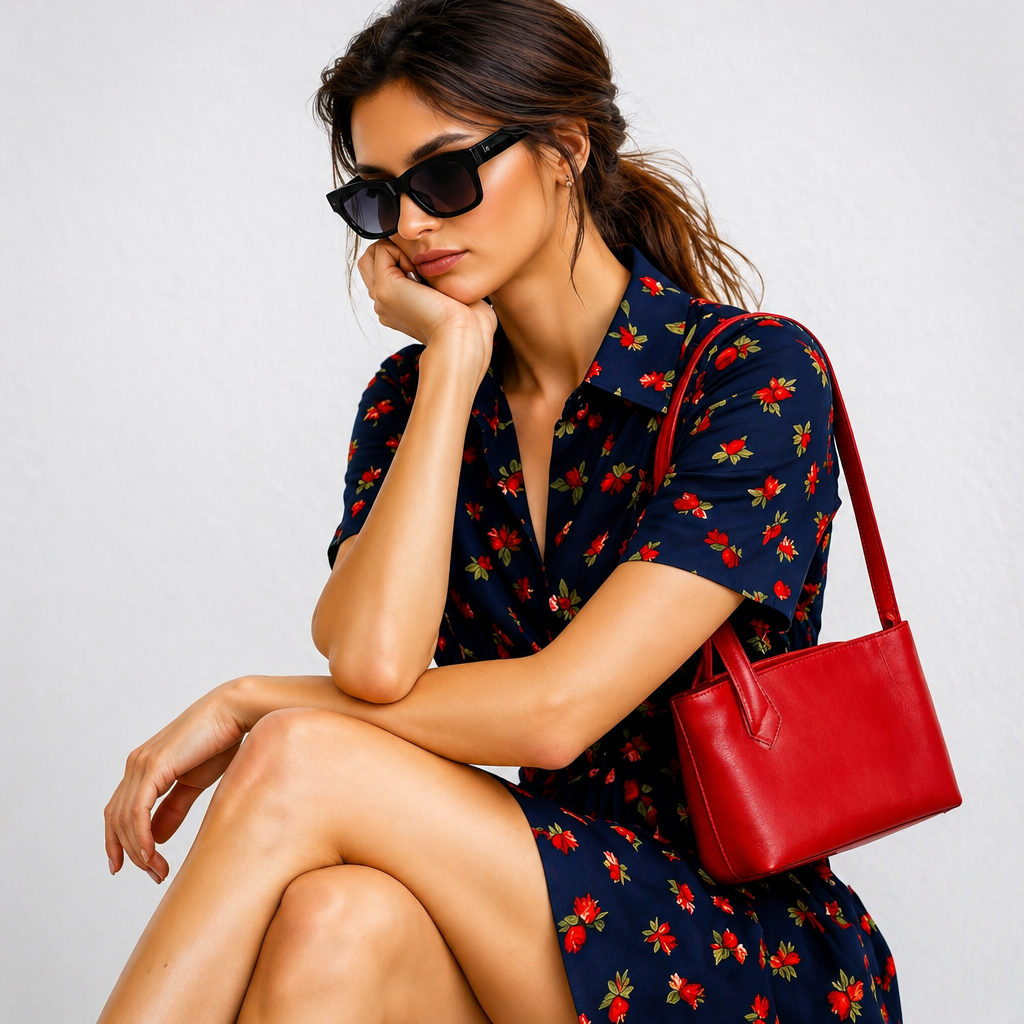 Amazing Cherry Lane Mini Dress worn by a model. Buy the best clothes from Thirtieth .in