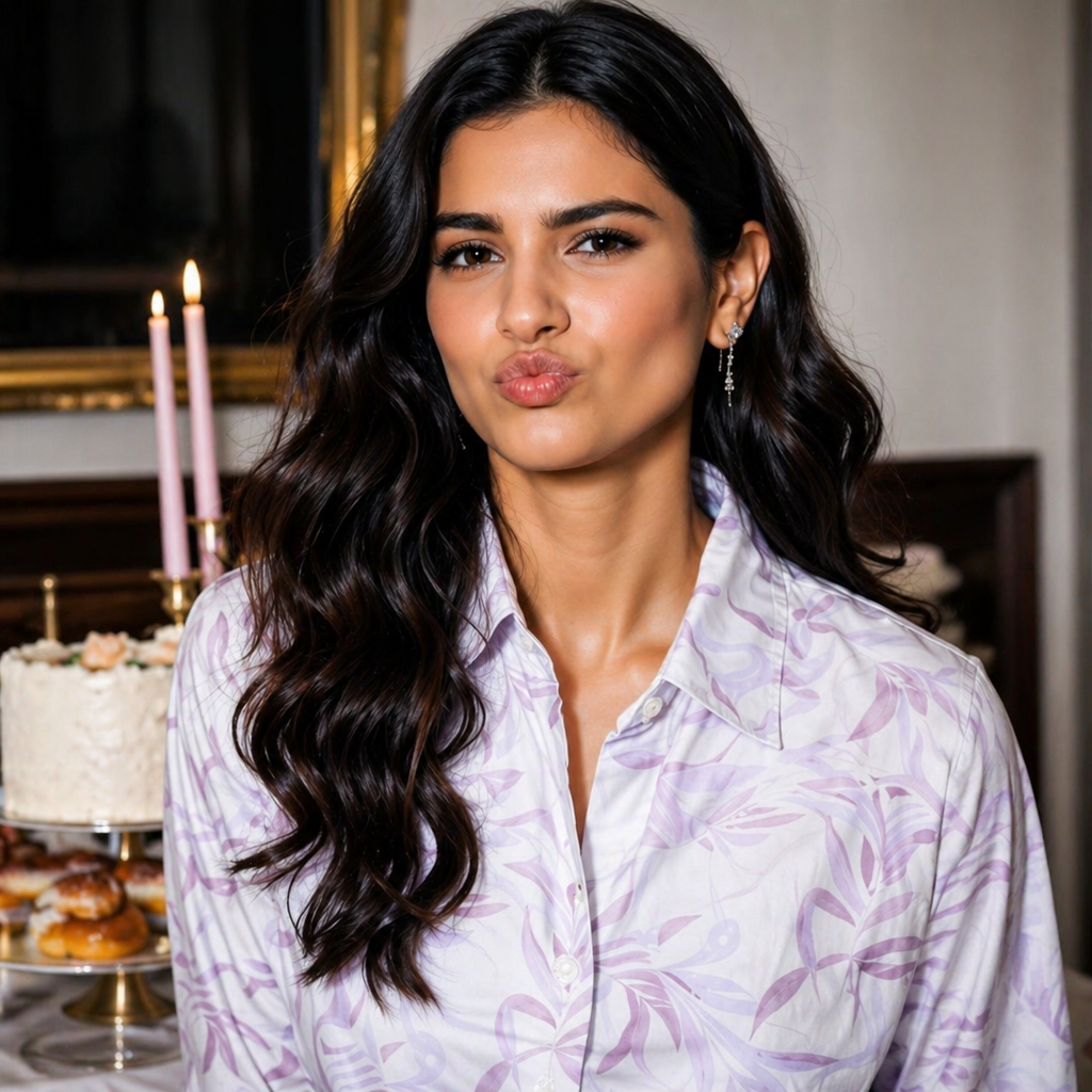 Amazing Lilac Leaf Cotton Shirt worn by a model. Buy the best clothes from Thirtieth .in