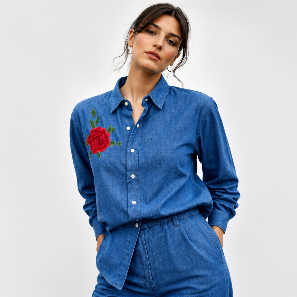 Amazing Urban Indigo Set worn by a model. Buy the best clothes from Thirtieth .in