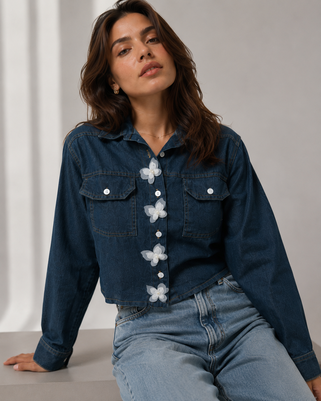 Flutter Denim Overshirt