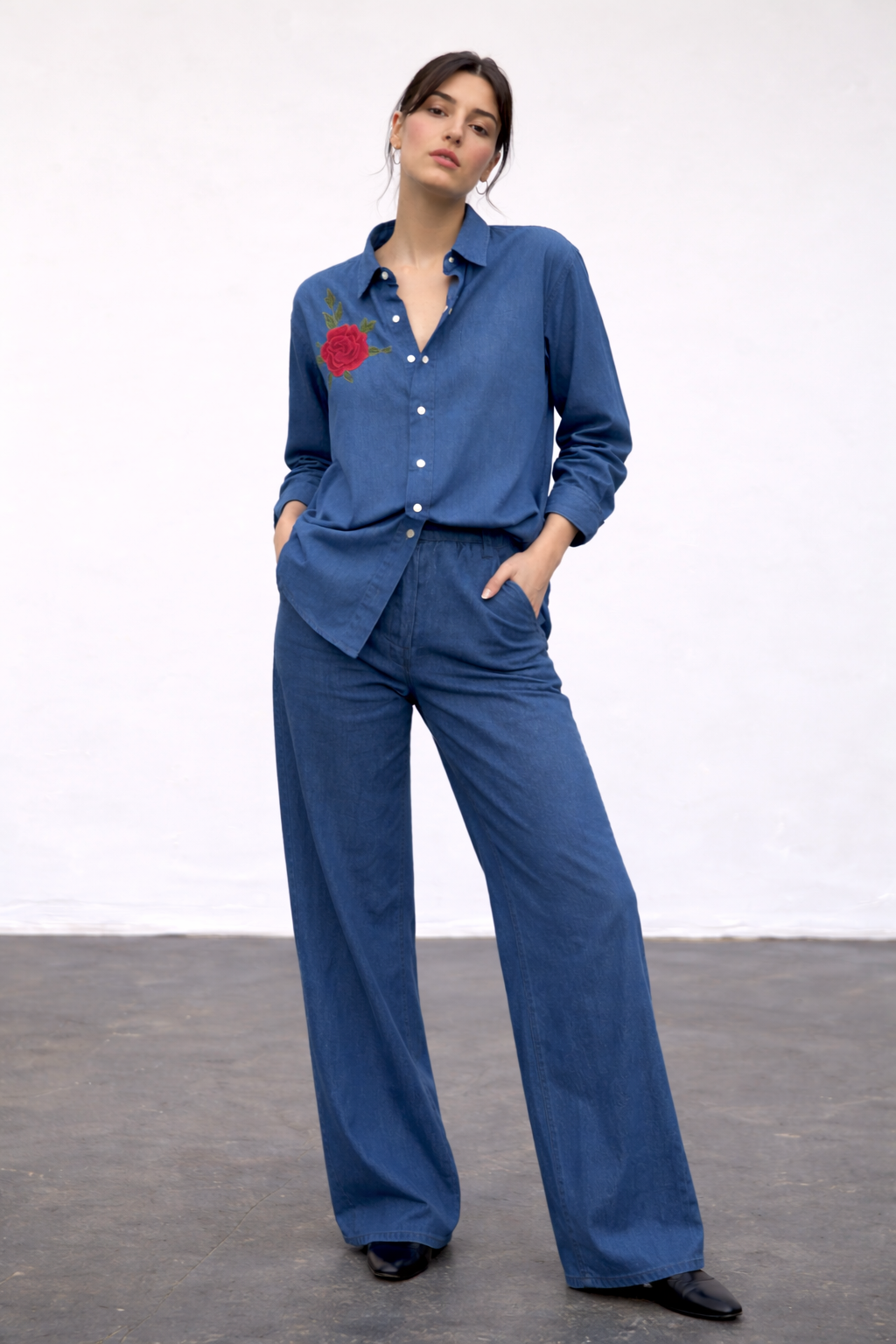 Rose Denim Co-Ord Set