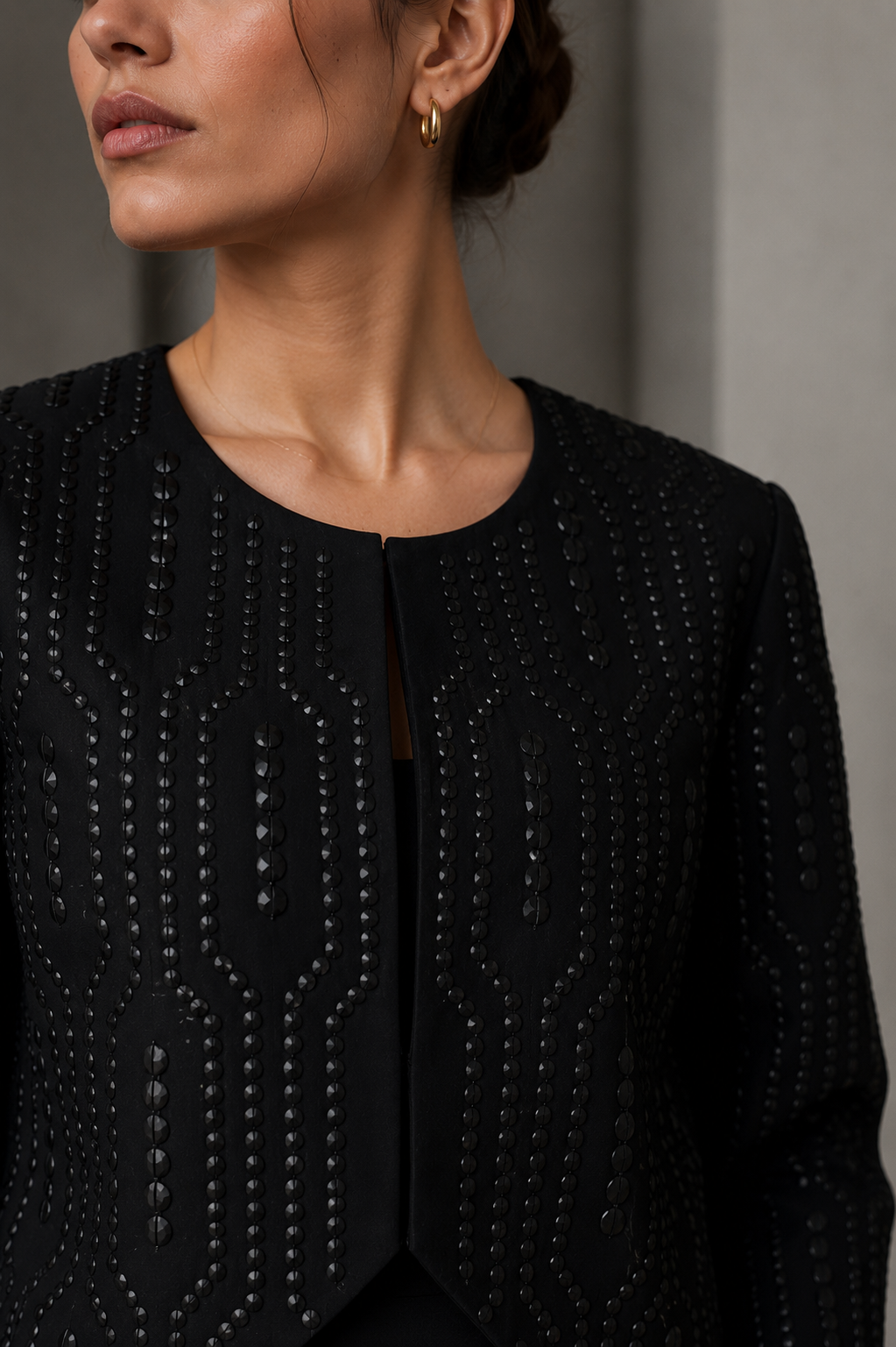 Amazing Noir Muse Embellished Top worn by a model. Buy the best clothes from Thirtieth .in