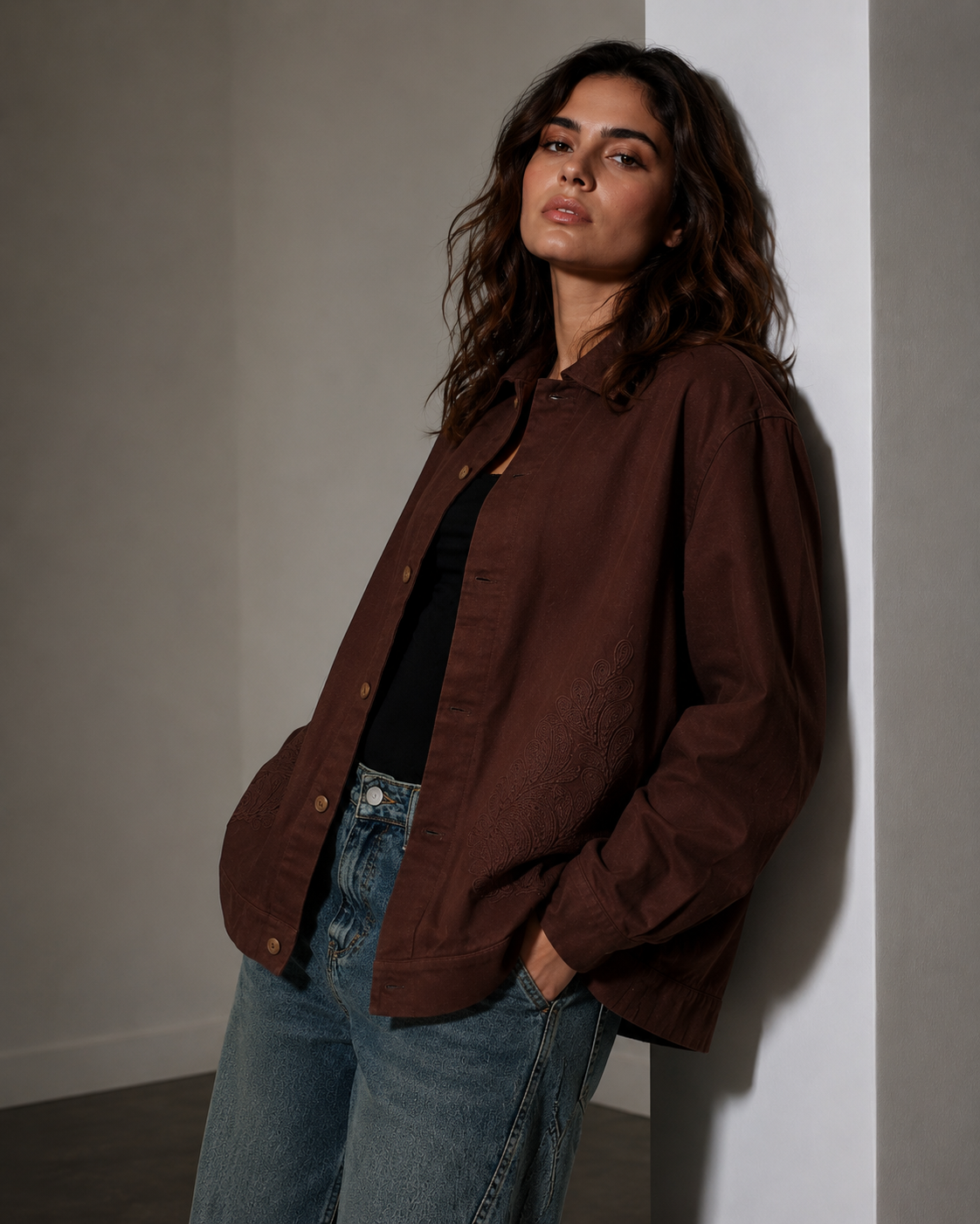 Amazing Founder's Jacket – Signature Oversized Fit worn by a model. Buy the best clothes from Thirtieth .in