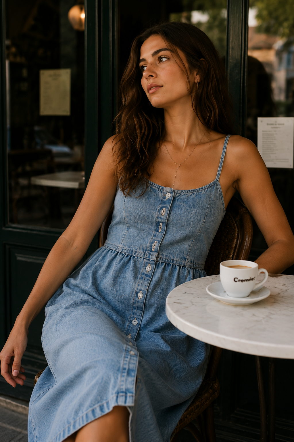 Amazing Studio Denim Dress worn by a model. Buy the best clothes from Thirtieth .in