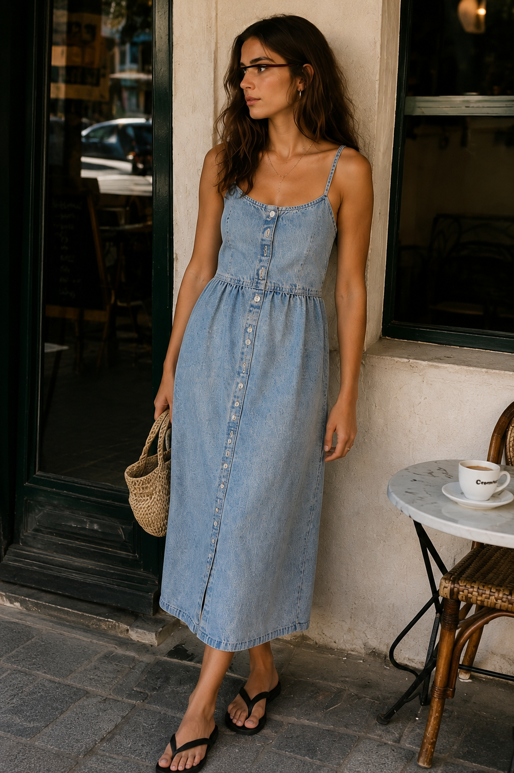 Amazing Studio Denim Dress worn by a model. Buy the best clothes from Thirtieth .in