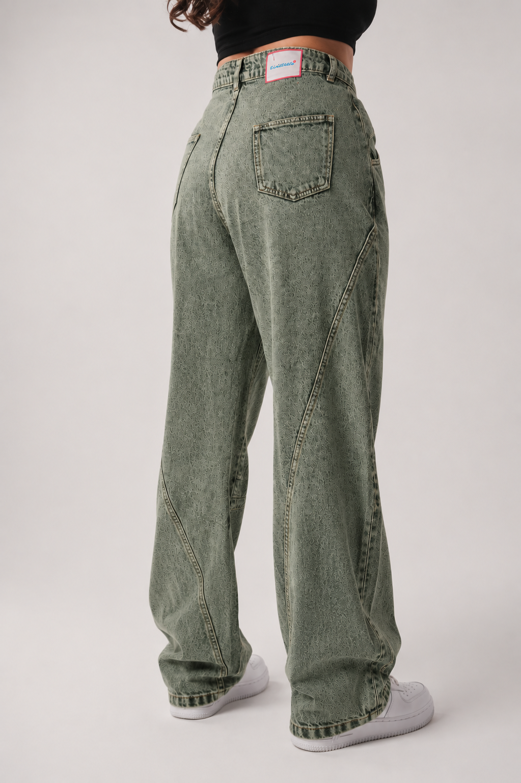 Olive Drift Baggy Jeans