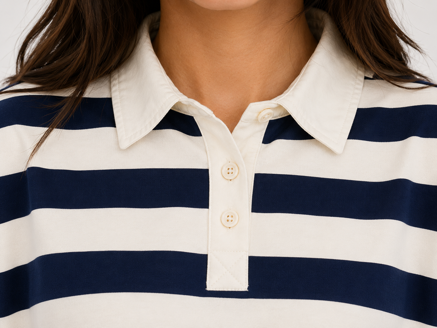 Harbor Stripe Oversized Rugby Tee