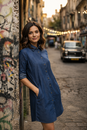 Indie Blue Midi Dress