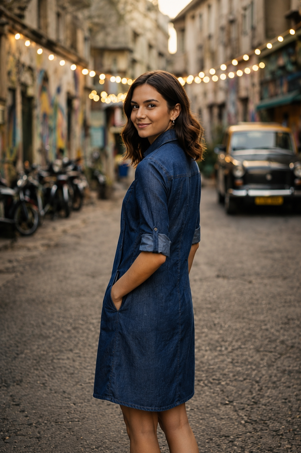Indie Blue Midi Dress