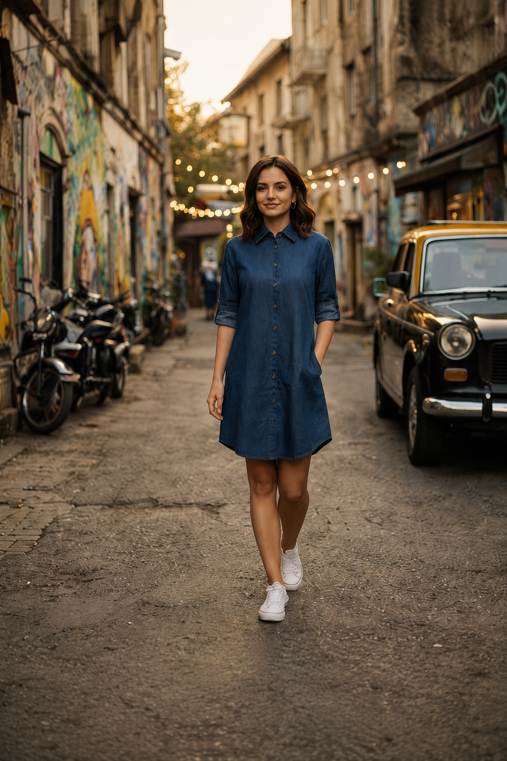 Indie Blue Midi Dress