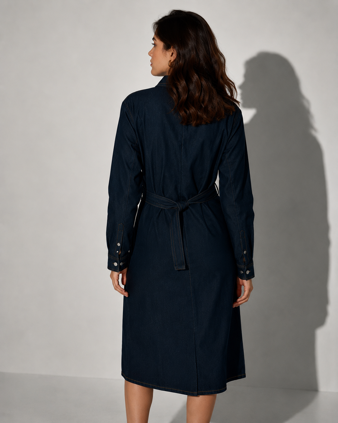 Sapphire Indigo Denim Shirt Dress