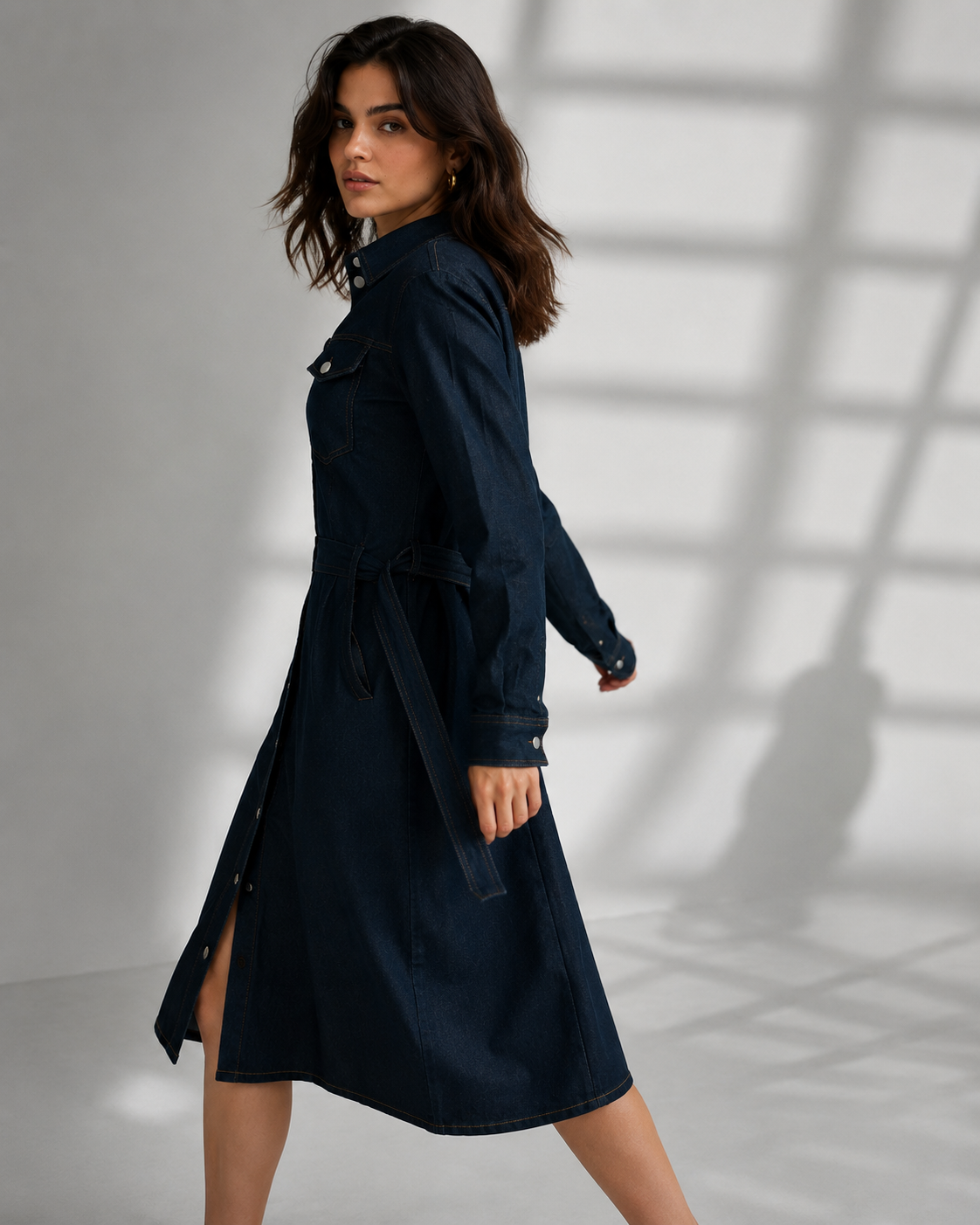 Sapphire Indigo Denim Shirt Dress – Thirtieth