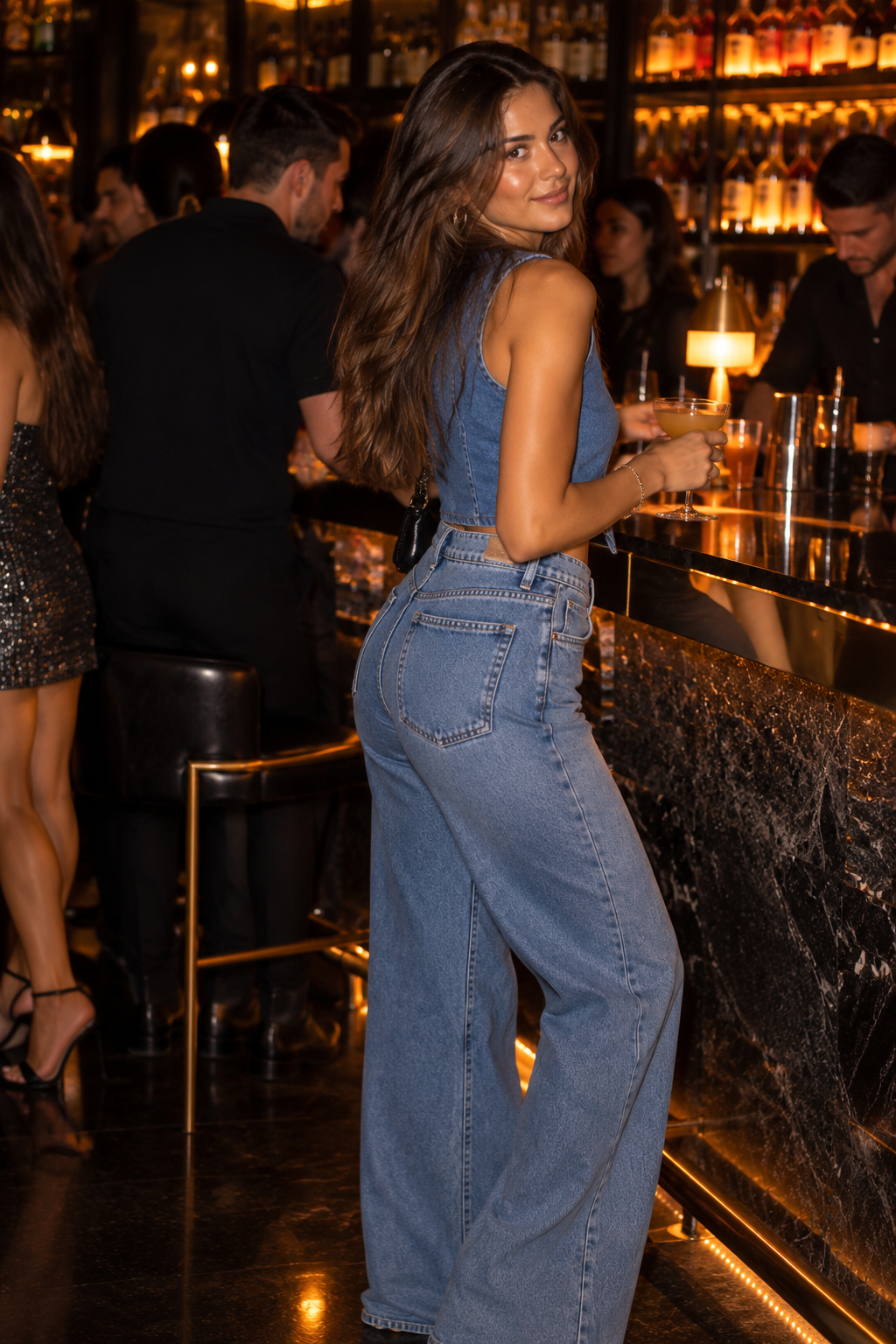 Amazing The Downtown Denim Co-ord worn by a model. Buy the best clothes from Thirtieth .in