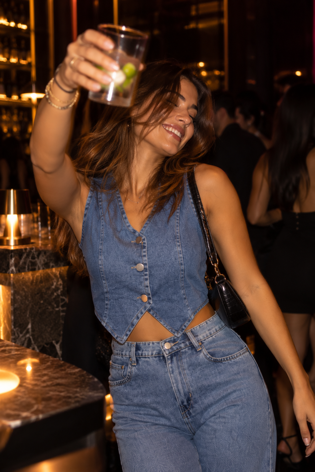 Amazing The Downtown Denim Co-ord worn by a model. Buy the best clothes from Thirtieth .in
