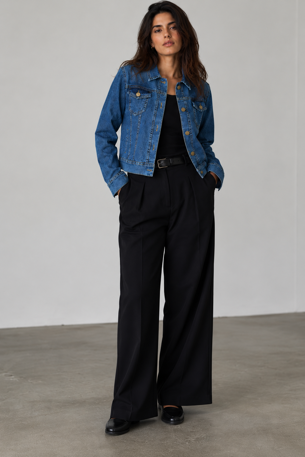 Amazing The Everyday Indigo Denim Jacket worn by a model. Buy the best clothes from Thirtieth .in