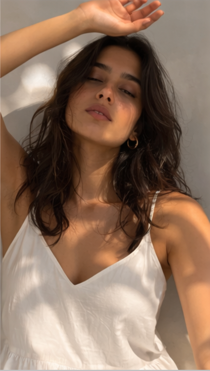 Amazing Cloudlight Cotton Dress worn by a model. Buy the best clothes from Thirtieth .in