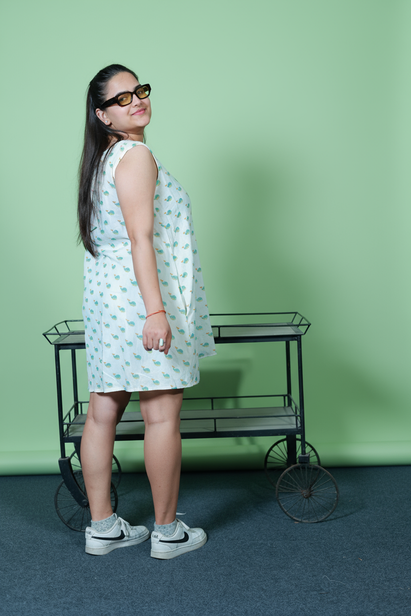 Soft-Flow A Line Cotton Dress